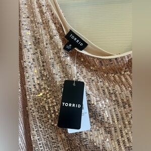 Torrid off the shoulder sequin top